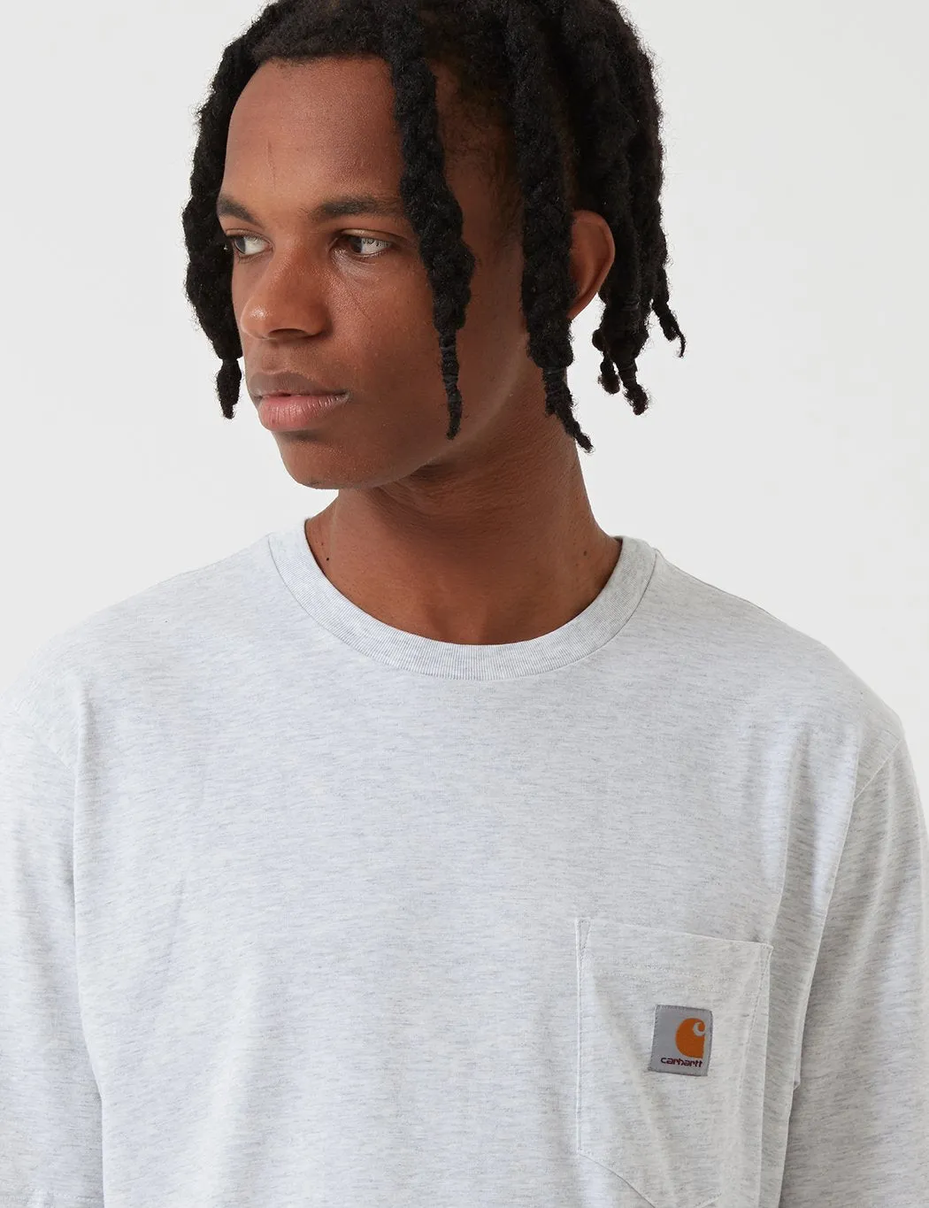 Carhartt-WIP Pocket T-Shirt - Ash Heather Grey