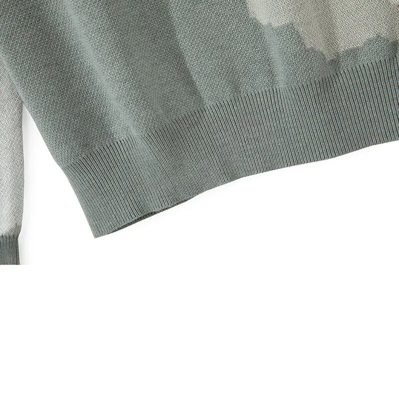 Casual Sweater Cartoon Cloud Pattern Long Sleeve