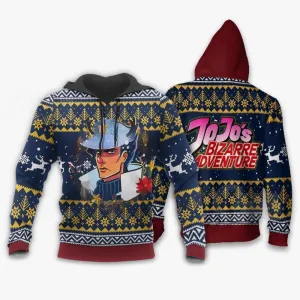 Giftngon - Jotaro Kujo Ugly Christmas Sweater JoJo's Anime Xmas Hoodie For Kids