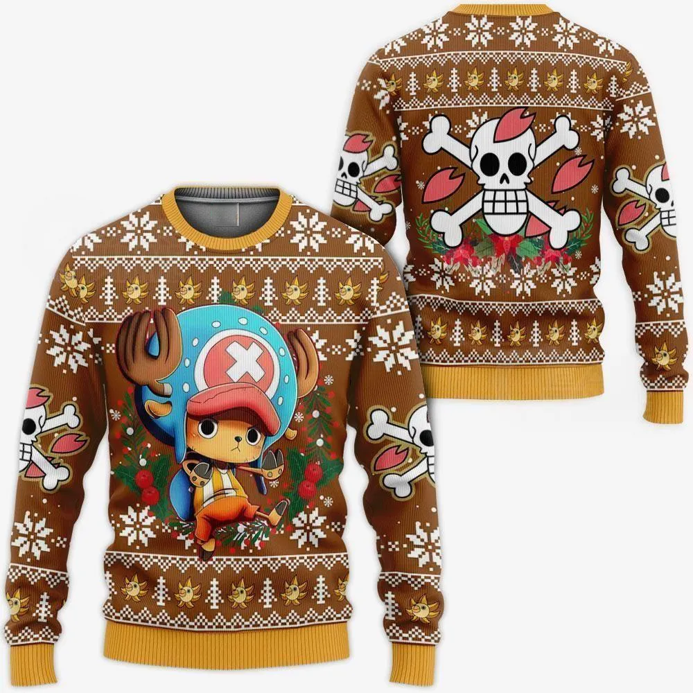 Giftngon - Tony Tony Chopper Ugly Christmas Sweater One Piece Anime Xmas For Kids