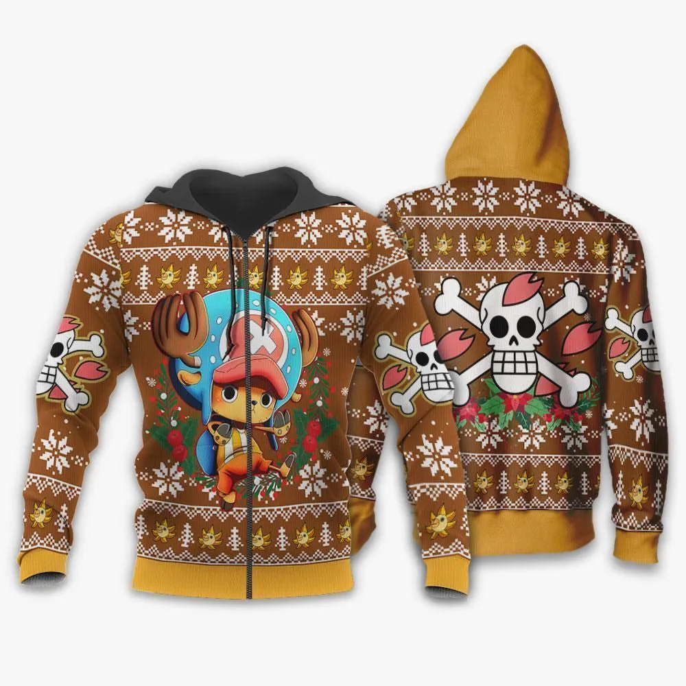 Giftngon - Tony Tony Chopper Ugly Christmas Sweater One Piece Anime Xmas For Kids