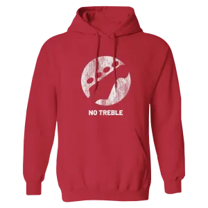 No Treble Distressed Logo Red Hoodie
