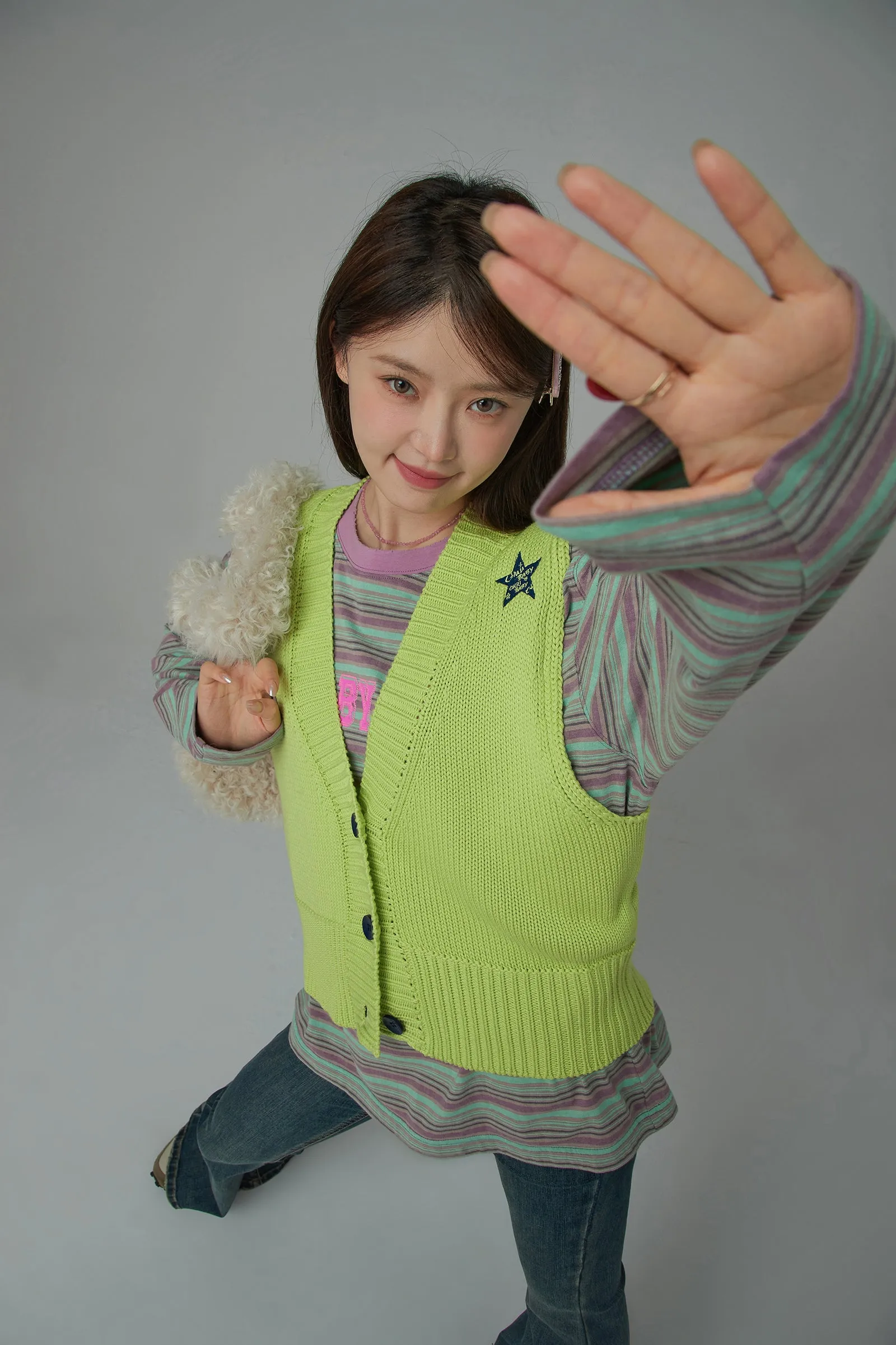Revolves Around You Star Knit Vest
