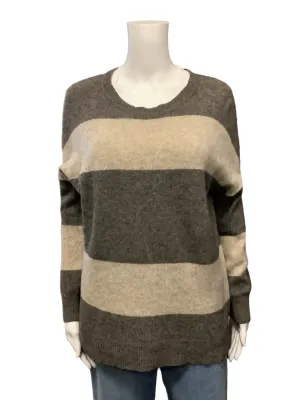Vince Stripe Print Cashmere Sweater Stripe Print Size: S