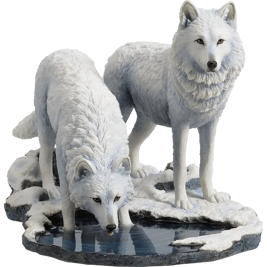 Winter Warriors Wolf Statue by Lisa Parker