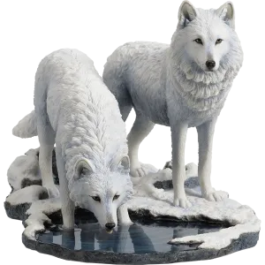 Winter Warriors Wolf Statue by Lisa Parker