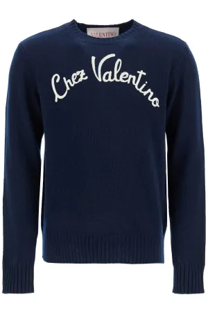 wool pullover by valentino 6V3KC33LAR8 INDACO
