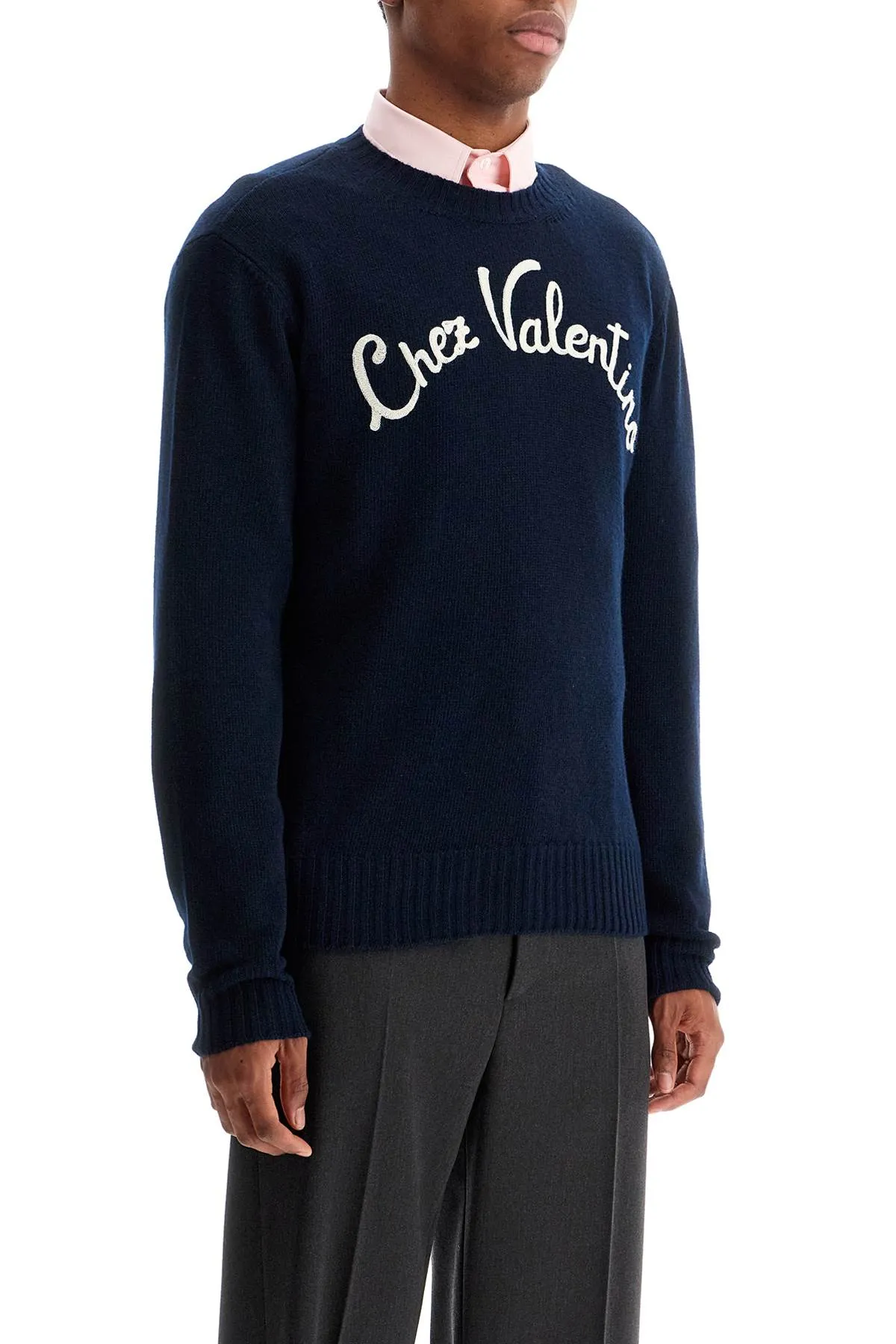 wool pullover by valentino 6V3KC33LAR8 INDACO