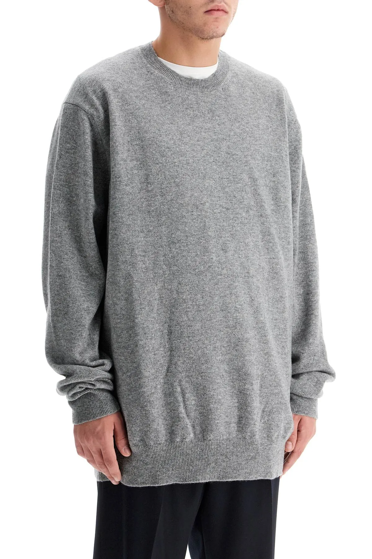 wool yarn pullover sweater FN N009 W24 GREY