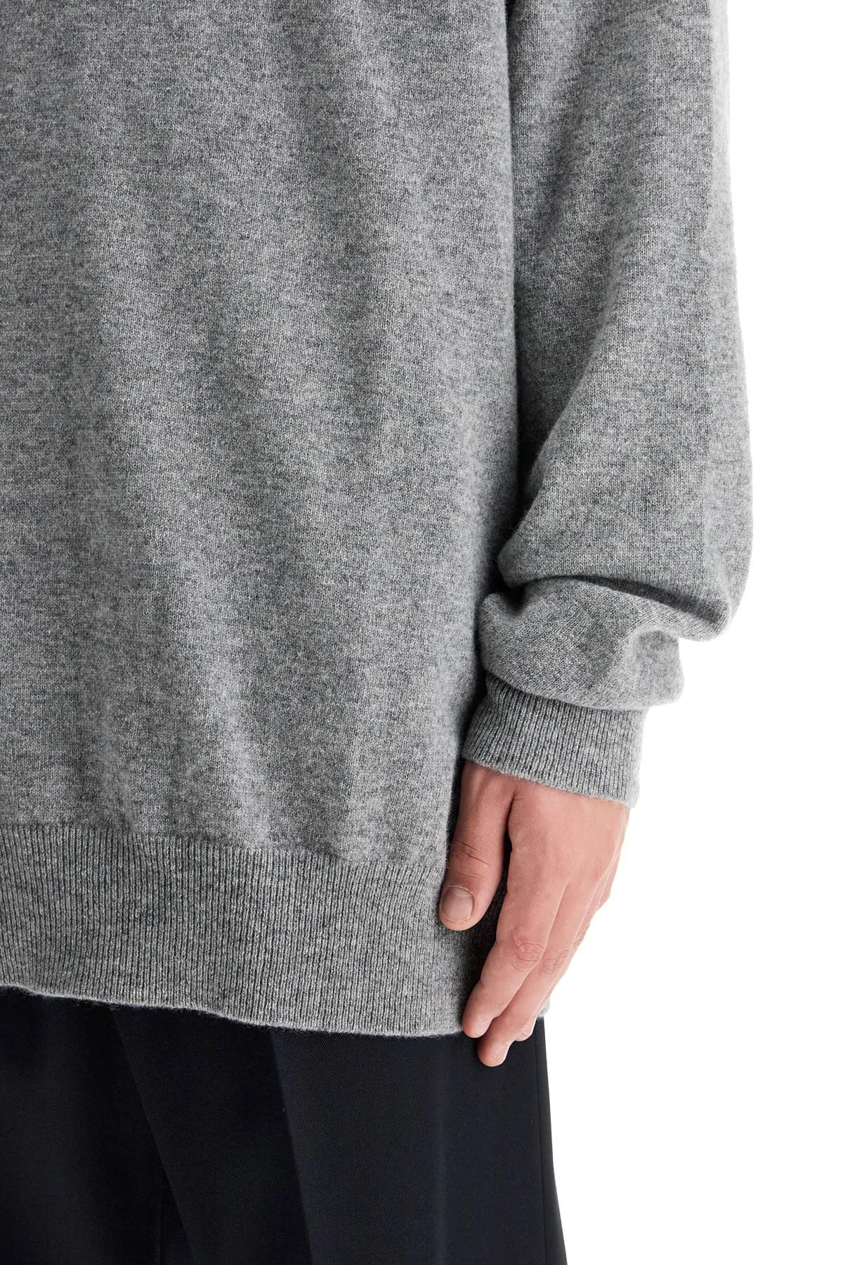 wool yarn pullover sweater FN N009 W24 GREY